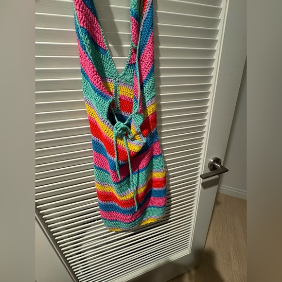 Kalisse Halter Mini Dress in Multicolor Size Small - Picture 2 of 4